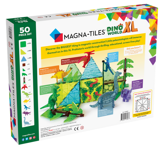 Magna-Tiles Dino World Xl 50 Pcs. - Laadlee