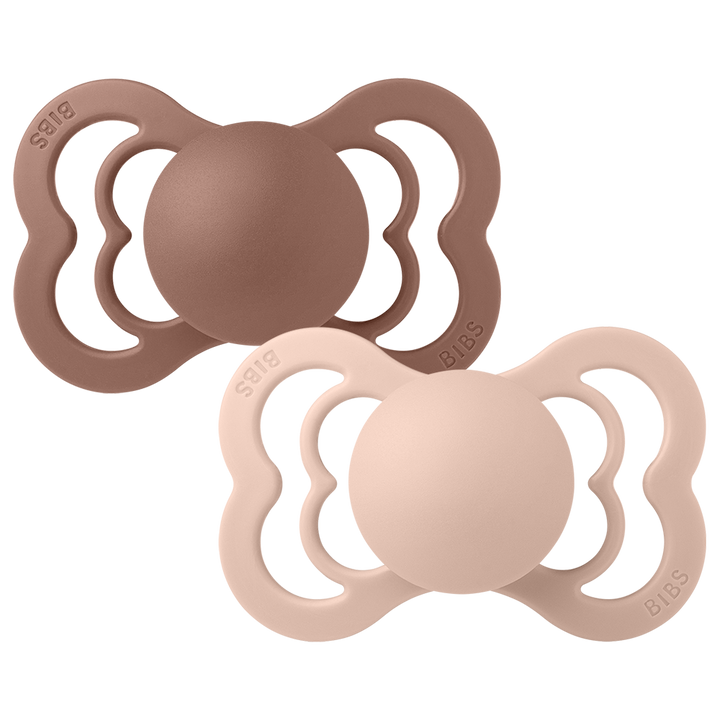 BIBS Supreme 2 Pack Silicone S1 - Woodchuck / Blush - Laadlee