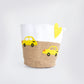 Yellow Doodle Cotton Rope Baskets - Love for Cars (Set Of 2) - Laadlee