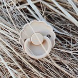 Frigg Daisy Latex Baby Pacifier 0-6M, 2Pack, Cotton Candy/Sandstone - Size 1 - Laadlee