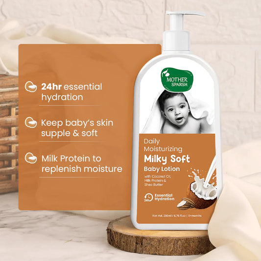 Mother Sparsh Milky Soft Baby Lotion - 200ml - Laadlee