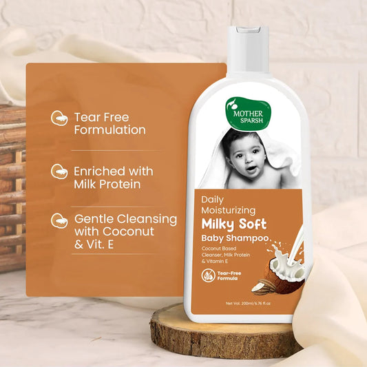Mother Sparsh Milky Soft Baby Shampoo - 200ml - Laadlee