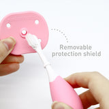 Marcus & Marcus - Silicon Palm Grasp Toddler Training Toothbrush - Pink - Laadlee