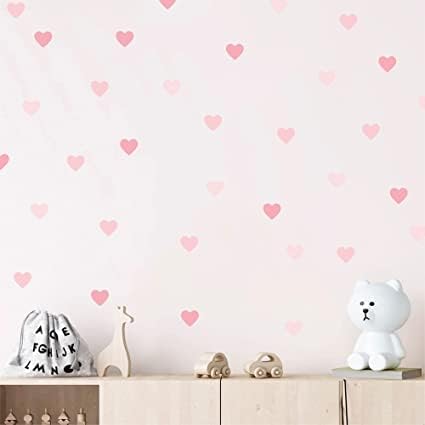 My Nametags Wall Stickers - Pink Hearts - Laadlee
