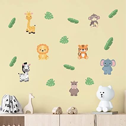 My Nametags Wall Stickers - Exotic Animals - Laadlee