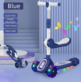 Pikkaboo Mini Rider LED Light Scooter with Music - Navy - Laadlee