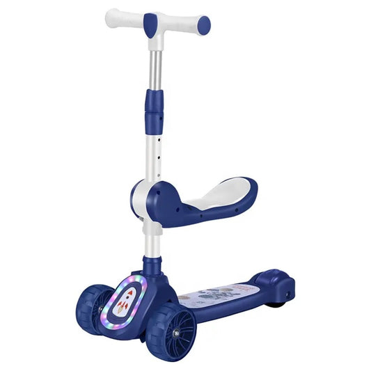 Pikkaboo Mini Rider LED Light Scooter with Music - Navy - Laadlee