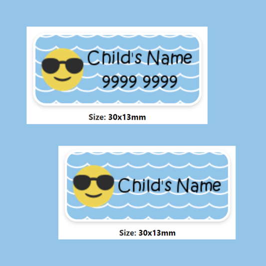 My Nametags Iron-ons - Cool Smiley (Pack of 56) - Laadlee