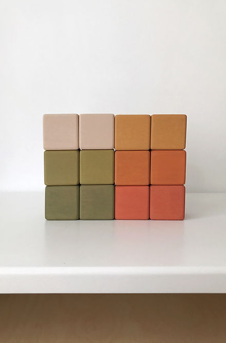 SABO Concept - Wooden Blocks Mini Set 12-pc - Flower Meadow - Laadlee