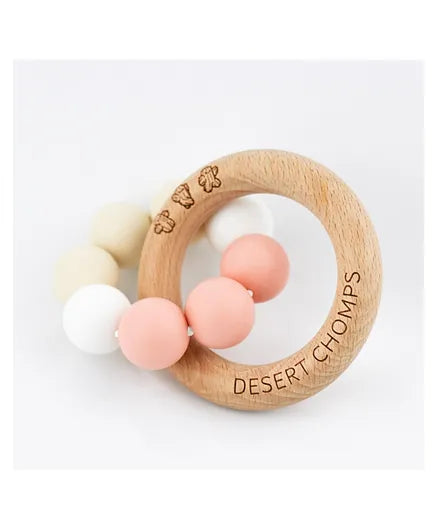 Desert Chomps Bubble Gum Teether - Peaches & Cream - Laadlee