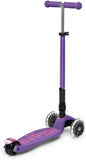 Maxi Micro Deluxe Foldable LED Scooter - Purple - Laadlee