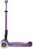 Maxi Micro Deluxe Foldable LED Scooter - Purple - Laadlee