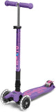 Maxi Micro Deluxe Foldable LED Scooter - Purple - Laadlee