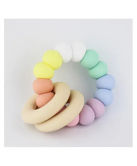 Desert Chomps Vera Classic Teether - Rainbow/Pastel - Laadlee