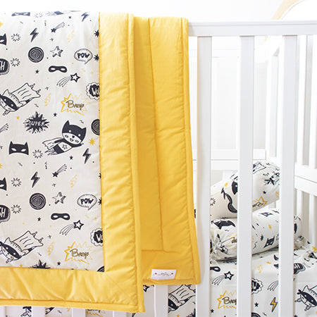 Yellow Doodle Reversible Comfort Quilt - Superbaby - Laadlee