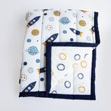 Yellow Doodle Reversible Comfort Quilt - Child Of The Universe - Laadlee