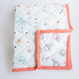 Yellow Doodle Reversible Comfort Quilt - In The Sky - Laadlee