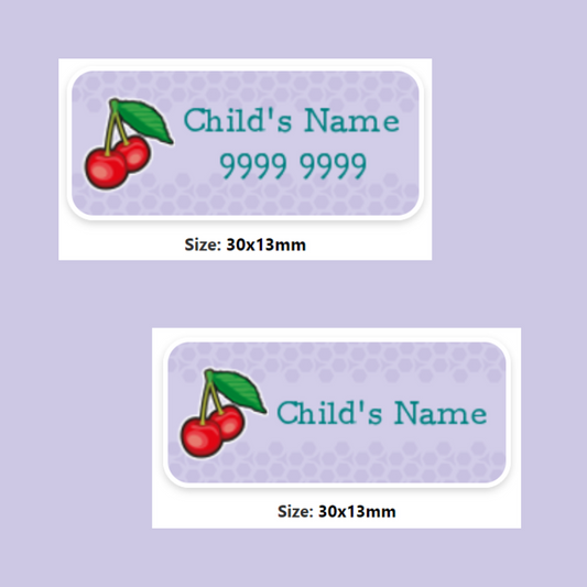 My Nametags Stickers - Cherry (Pack of 56) - Laadlee
