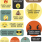My Nametags Maxistickers - Fun Emoji (Pack of 21) - Laadlee