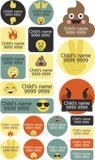 My Nametags Maxistickers - Fun Emoji (Pack of 21) - Laadlee