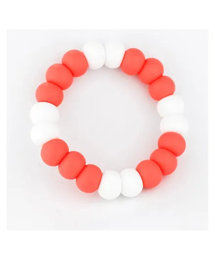 Desert Chomps Solo  Summer Time Teether - Coral & Pearls - Laadlee