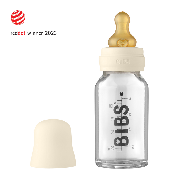 BIBS Baby Bottle 110ml - Ivory - Laadlee