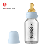 BIBS Baby Bottle 110ml - Baby Blue - Laadlee