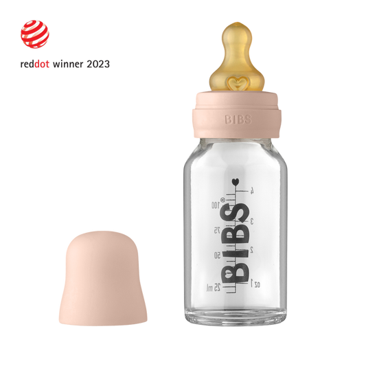 BIBS Baby Bottle 110ml - Blush - Laadlee