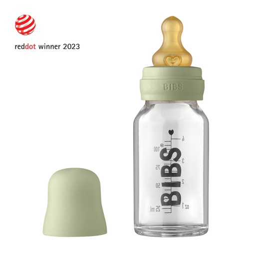 BIBS Baby Bottle 110ml - Sage - Laadlee