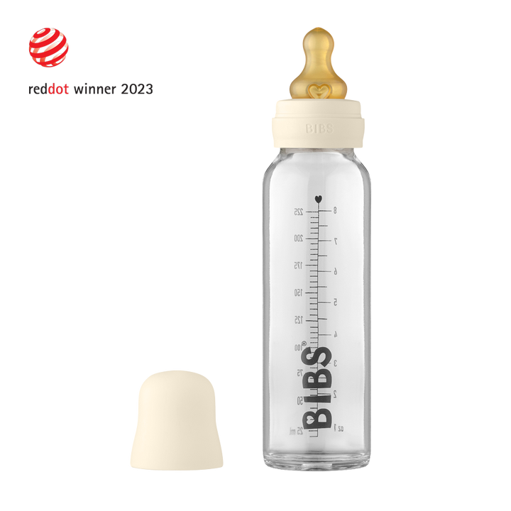 BIBS Baby Bottle 225ml - Ivory - Laadlee