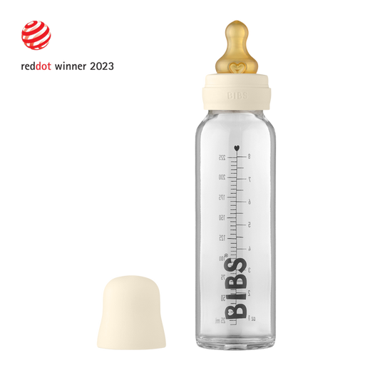 BIBS Baby Bottle 225ml - Ivory - Laadlee
