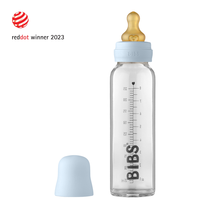 BIBS Baby Bottle 225ml - Baby Blue - Laadlee