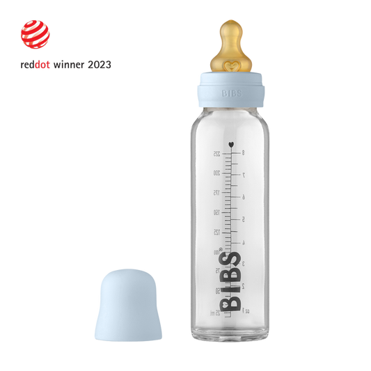 BIBS Baby Bottle 225ml - Baby Blue - Laadlee
