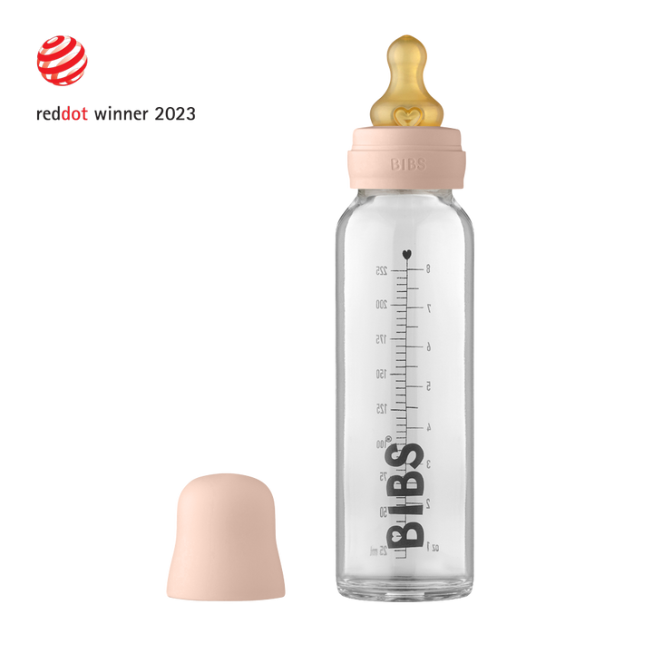 BIBS Baby Bottle 225ml - Blush - Laadlee