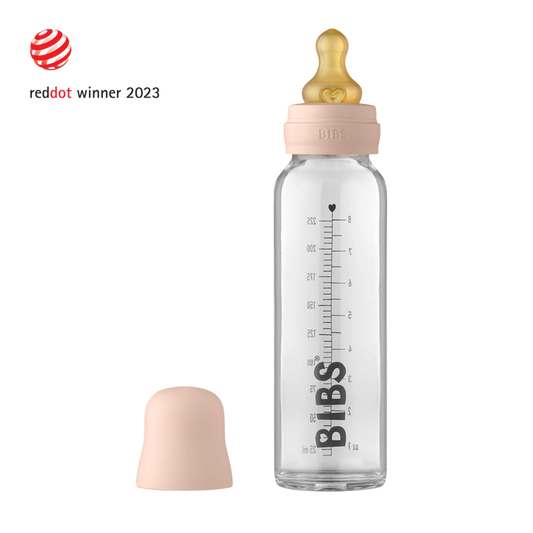 BIBS Baby Bottle 225ml - Blush - Laadlee
