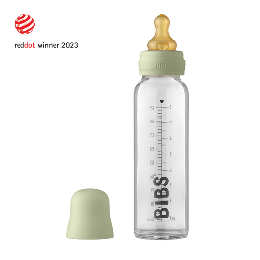 BIBS Baby Bottle 225ml - Sage - Laadlee