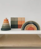 SABO Concept - Wooden Blocks Mini Set 12-pc - Jungle - Laadlee