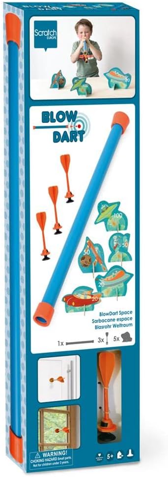 Scratch Europe Blowdart Space - 5 Robots & 3 Darts - Laadlee