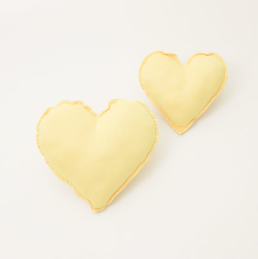 Yellow Doodle Cushion - Yellow Hearts (Set of 2) - Laadlee
