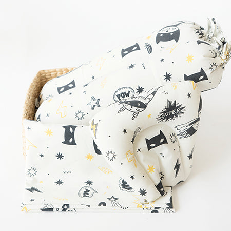 Yellow Doodle Cot Bedsheet Set - Superbaby - Laadlee