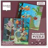 Scratch Europe Magnetic Puzzle Book To Go - Dragons - Laadlee