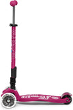 Micro Maxi Deluxe Foldable LED Scooter - Berry Red - Laadlee