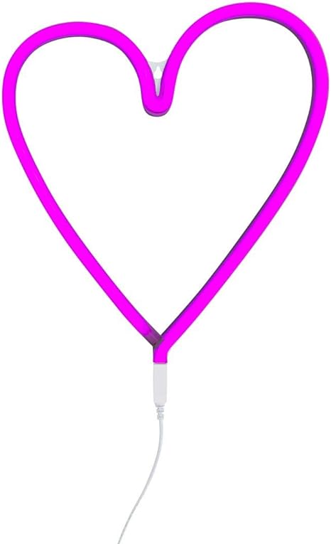 A Little Lovely Company Neon Light - Pink Heart - Laadlee