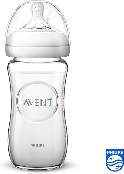 Philips Avent Natural Baby Feeding Bottle Glass 240ml - Laadlee