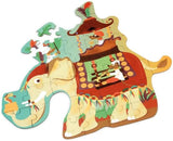 Scratch Europe Elephant Contour Puzzle 37 Pieces - Laadlee