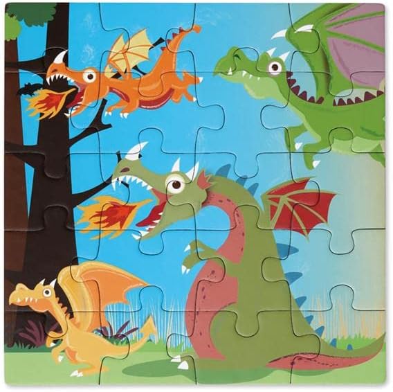 Scratch Europe Magnetic Puzzle Book To Go - Dragons - Laadlee