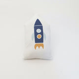 Yellow Doodle Cushion - Rocket - Laadlee