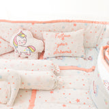 Yellow Doodle Cushion - Unicorn - Laadlee