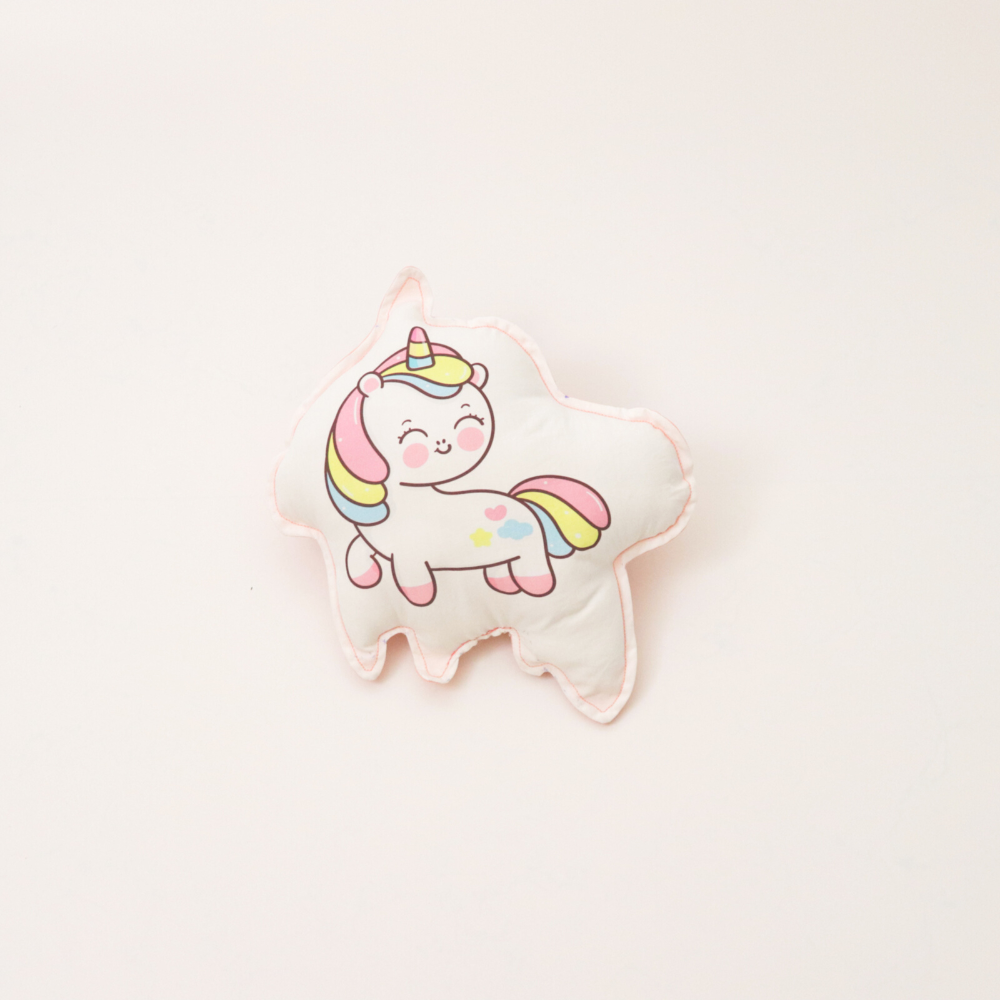 Yellow Doodle Cushion - Unicorn - Laadlee