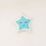 Yellow Doodle Cushion - Star Shape - Blue - Laadlee